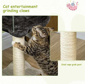 Hot Sale Le Chong Small Size Customizable Wood <b>Cat</b> Tree Tower with Sisal <b>Scratching</b> <b>Post</b> and Interactive Toys - Product Image 4