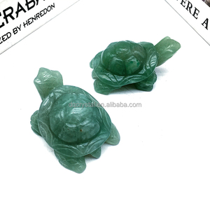 卸売 天然クリスタル グリーンアベンチュリン タートル 5cm サイズ クリスタルクラフト ローズクォーツ タートル ホームデコレーション用 - Product Image 2