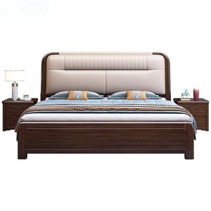Modern Minimalist Rosewood Solid Wood Bed 1.8m Double Storage Frame Soft <b>Headboard</b> Master Bedroom Furniture - Product Image 5