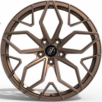 Jantes monobloc Yufei forgées 20 pouces 5x120 à motif diamant géométrique concave pour NIO ET5 EV, bronze satiné, légères