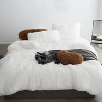 Ensembles de literie Offre Spéciale de haute qualité fausse fourrure chaude sensorielle Super confortable housse de couette taie d'oreiller pour lit Double d'hiver