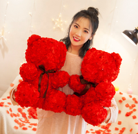 Ours en peluche géant Rose pour la saint-valentin, coussin doux en peluche, gros peluche, pour la saint-valentin, 80 CM