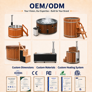 <span class=keywords><strong>Jacuzzi</strong></span> de Madera Redondo Kaitong, Bañera de Hidromasaje de Cedro y Madera de Hemlock <span class=keywords><strong>para</strong></span> 4, 6 u 8 Personas, Calentado con Leña <span class=keywords><strong>para</strong></span> Exteriores - Product Image 3
