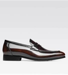Chaussures derby en cuir de vachette de haute qualité, couleur rétro peinte à la main, chaussures décontractées pour hommes, élégantes et respirantes. - Product Image 2