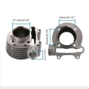 GOOFIT Cilindro Bloco 57.4mm Motores Cilindro Forros Substituição Para <span class=keywords><strong>GY6</strong></span> 150cc ATV Scooter 152QMI 157QMJ taotao quads Ir karts - Product Image 2