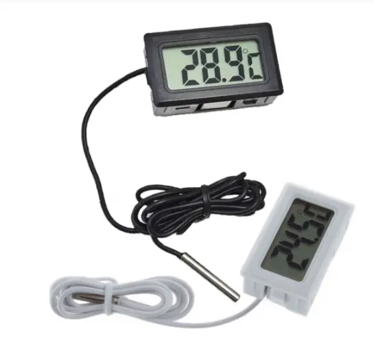 Mini termómetro Digital LCD para acuario y coche, medidor de temperatura de agua y baño, Monitor Detector, Sensor de temperatura integrado, 1M, FY-10