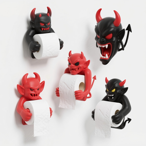 <span class=keywords><strong>Fuente</strong></span> de Resina Pintada a Mano en 3D con Diseño de Cazador de Demonios Gótico, Decoración de Jardín Oscuro Personalizada y Escultura de Paisaje - Product Image 5