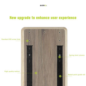 صامدي الجوز ، أقدام معدنية أو خشبية مخصصة ، حامل مكتب خشبي ، حامل خشبي لحامل الكمبيوتر ، راهض مكتب - Product Image 4