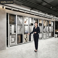 Maßgefertigtes Modernes Flaches Gemälde-Ausstellungsregal mit Schiebe-Rahmenständer und Metallkonstruktion für Leinwand-Museumsausstellungen