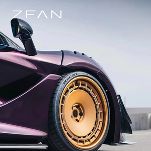 Rines ZFAN de Fibra de Carbono Forjados con Acabado Cromado Profundo de 18-24 Pulgadas 5x112/114.3/120/130 para <span class=keywords><strong>McLaren</strong></span> 720S BMW <span class=keywords><strong>Lamborghini</strong></span> - Product Image 3