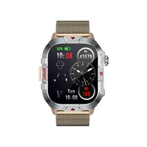 أحدث تصميم للساعة الذكية الخارجية C40 PRO مقاومة للماء، ساعة ذكية أنيقة مع مصباح يدوي للرجال والنساء - Product Image 3