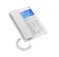 Téléphone IP SIP Wi-Fi 6 Grandstream GHP631W noir pour hôtel, 2 lignes SIP, écran LCD couleur 3,5 pouces 480*320, téléphone de bureau VoIP pour appartement et hôtellerie