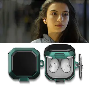 Terbaru Shockproof Mewah Earphone Kasus Silicon Armor Headphone Kasus untuk Samsung Galaxy Buds Live 2 Pro Penutup