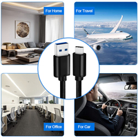 Cable USB 3.1 Tipo-C de Nailon Trenzado de Fábrica, 5Gbps, Alta Transferencia de Datos, 3A, 60W, Carga Rápida para Computadora, Impresora y Dispositivos IOS