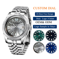 Montre personnalisable avec mouvement NH35, montres mécaniques de luxe exclusivement pour hommes