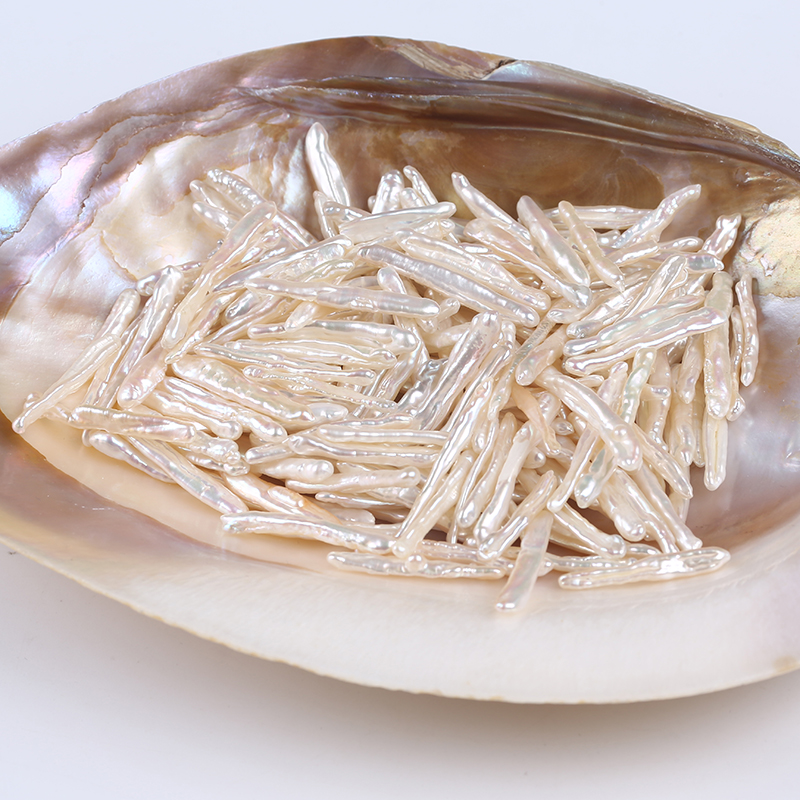 Натуральный белый длинная палка пресноводный жемчуг россыпью для DIY ювелирных изделий