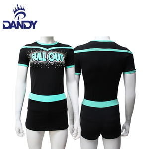 Uniformes de pom-pom girl pour jeunes en couleur avec logo personnalisé <span class=keywords><strong>tenue</strong></span> de pom-pom girl en tissu respirant pour le lycée - Product Image 5