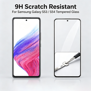 Protection d'écran en verre trempé 9H, couverture intégrale, colle intégrale, résistant aux rayures pour Samsung <span class=keywords><strong>a</strong></span> 54 <span class=keywords><strong>53</strong></span> - Product Image 4