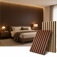 Panneaux muraux acoustiques en bois à lattes OEM ODM Akupanel, placage bois absorbant le son, décoratifs modernes pour salle de classe et studio