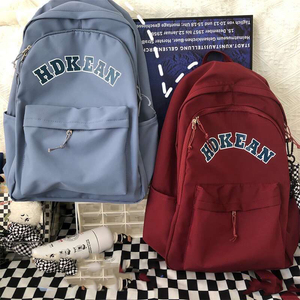 Classic Navy Red White Junior High <strong>Scholl</strong> College School Bag Student <strong>Backpack</strong> Casual Back Pack Book Bag - Product Image 6