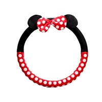 Leuke Cartoon Pluche Stuurhoes Antislip Cartoon Stuurwiel Auto Accessoires Voor 38Cm Stuurwiel