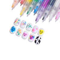 Nouveautés : Stylo de peinture à ongles multifonctionnel en plastique OEM avec pointe à séchage rapide pour le nail art professionnel et le vernis gel