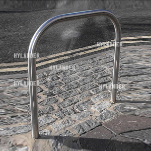Bike floor parking rack China manufacturer U Hoop stainless steel bike rack - Product Image 2