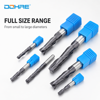 Outils de fraisage CNC DOHRE pour le travail des métaux, fraise à double dent carrée HRC55 avec revêtement ALTIN pour l'acier
