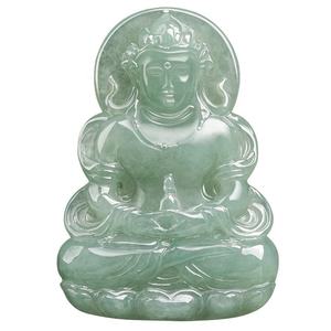 Colgante de Jadeíta Natural de Myanmar, Tara Avalokiteshvara, Verde Claro, Estilo Chino UNISEX, con Certificado de Tasación GY37 - Product Image 5