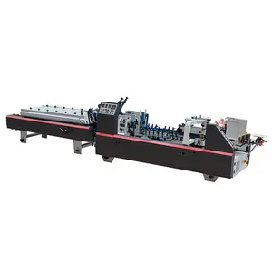 Fabrieksleverancier Multifunctionele Vouwbare Lijmmachine Vergrendel Bodemmap Gluer Machine Zh-800g Voor Kartonnen Dozen