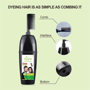 Apple <strong>Hair</strong> Color Shampoo with Comb 200ml Plant Based <strong>Hair</strong> <strong>Dye</strong> with Herbal Ammonia Free <strong>for</strong> <strong>Men</strong> Easy Quick <strong>Hair</strong> Coloring Comb Oem - Product Image 5
