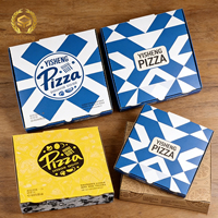 Boîtes à emporter en kraft résistantes à la graisse, boîtes à pizza personnalisées imprimées, boîtes à pizza en carton ondulé