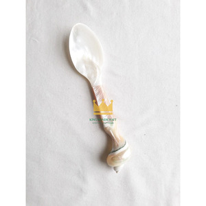 Cuillère à caviar en nacre naturelle moderne et écologique de 16x3,5 cm, idéale pour les mariages, les outils de cuisine pour la crème glacée, en provenance du Vietnam - Product Image 1