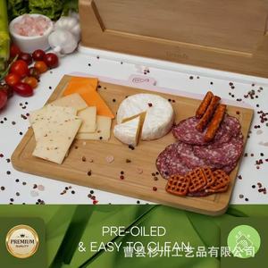Grande Home Cutting Board <b>Set</b> 4 Piece Bamboo Kitchen Chopping Blocks With Rack - Product Image 5