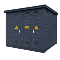 Unité de distribution d'énergie industrielle urbaine préfabriquée compacte à trois postes de transformation 630 kVA/800 kVA pour extérieur