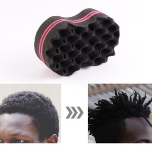 Éponge à cheveux magique à label privé Magic <span class=keywords><strong>Twist</strong></span>, brosse à boucles ondulées, éponge à boucles afro double face pour hommes noirs - Product Image 5