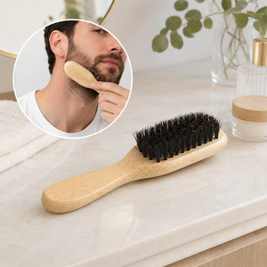<span class=keywords><strong>Brosse</strong></span> de toilettage pour homme en poils naturels de qualité supérieure, <span class=keywords><strong>brosse</strong></span> à cheveux en bambou de couleur naturelle, écologique, portable, <span class=keywords><strong>brosse</strong></span> à <span class=keywords><strong>barbe</strong></span> - Product Image 2