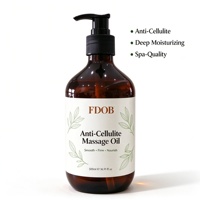 Huile de massage anti-cellulite FDOB 500ml, huile naturelle raffermissante et tonifiante pour le corps avec vitamine E - Marque privée OEM