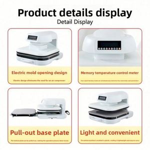 Best Selling Electric Auto Open Flatbed T-Shirt Automatic Grade Logo Print Garments Heat Press Machine - Product Image 3