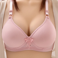 Soutien-gorge sans armatures à trois rangées de boutons, taille grande, bonnet fin, sexy, froncé, réglable, pour mères d'âge moyen et âgées, style gothique