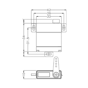Motor sin Núcleo Delgado HITEC HS-125MG Original, 11.5KG.CM de Torque, Engranajes Metálicos Digitales, Servo para Planeador, Avión RC de Ala Fija - Product Image 4