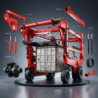 Chariot élévateur à conteneurs automatique de 45 tonnes, grue à conteneurs pour le levage de conteneurs de 20 pieds et 40 pieds