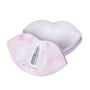 Luxury Cardboard Gloss Lip Shapdd Box Custom Logo Printing Lip Shape Lipstick Packaging Paper Box