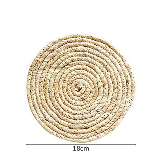 Napperons ronds tissés en <span class=keywords><strong>paille</strong></span> naturelle, tapis de Table en <span class=keywords><strong>paille</strong></span> écologique pour Table à manger - Product Image 5