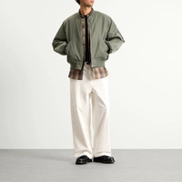 Blouson d'aviateur matelassé Ma-1 avec logo personnalisé Blouson d'aviateur en nylon imperméable de haute qualité pour hommes