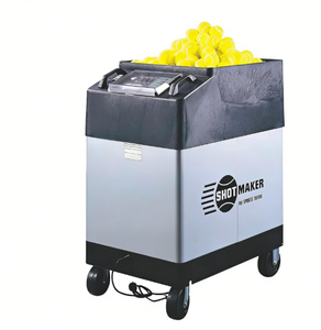 Machine à balles de tennis américaine TUTOR-06 avec télécommande sans fil, en ABS argenté/noir/jaune, pour l'entraînement, logo personnalisé - Product Image 4