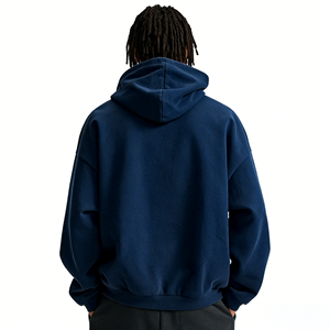 <span class=keywords><strong>Felpa</strong></span> <span class=keywords><strong>con</strong></span> <span class=keywords><strong>Cappuccio</strong></span> <span class=keywords><strong>Blu</strong></span> <span class=keywords><strong>Scuro</strong></span> Personalizzata per Uomo, Pullover Oversize <span class=keywords><strong>con</strong></span> Tasche, Felpe Casual Neutre all'Ingrosso - Product Image 2