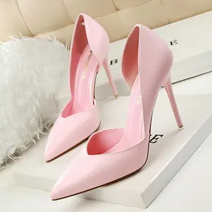 Chaussures de bureau à la mode femmes talons pompes 11 CM chaussures de mariage à talons aiguilles femme pointu décapant chaussures habillées