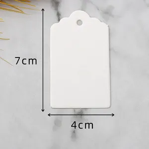 50 Etiquetas de Papel Kraft, Tarjetas de Cartulina Blanca con Cuerdas, Etiquetas de Regalo para Bodas, Cumpleaños, Navidad, Fiestas, Suministros para Empacar Galletas - Product Image 5