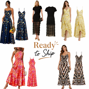 Vestido Floral de Verano para Adultos, Estilos Variados, Envío Aleatorio, Transpirable, Cintura Ajustada, Largo Medio, Vestido para Mujer, Venta al por Mayor - Product Image 4